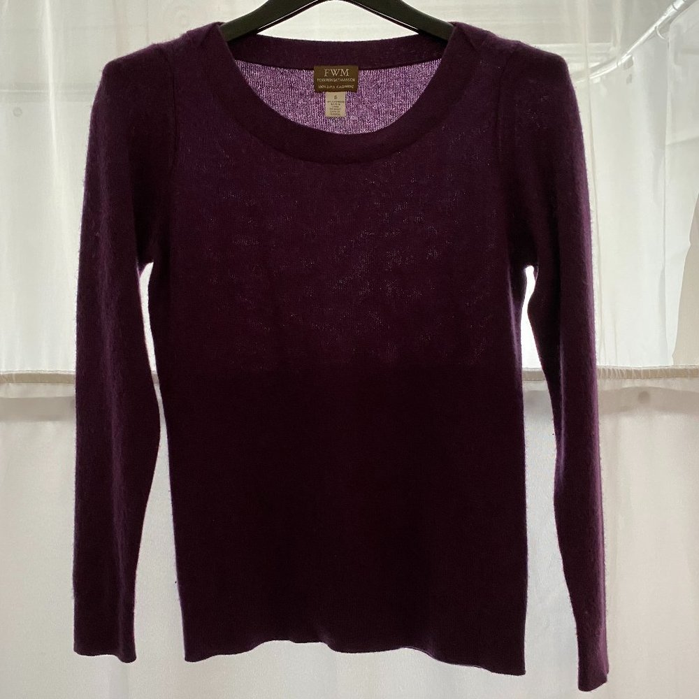 Purple Cashmere Sweater, Size Small